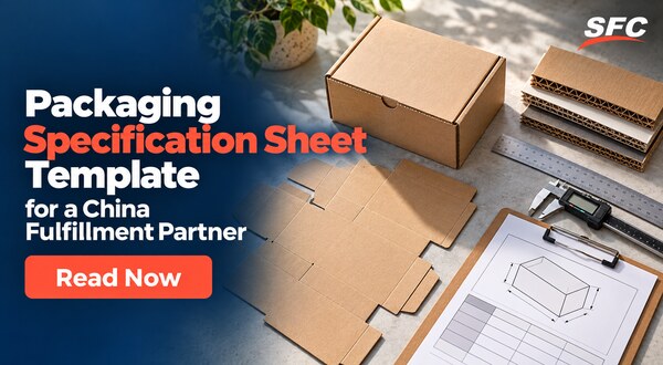 Packaging Specification Sheet Template for a China Fulfillment Partner